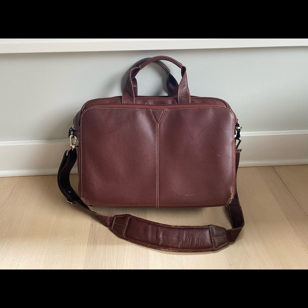 Johnston and Murphy genuine leather briefcase.